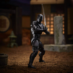 G.I. Joe Origins Snake Eyes with detailed armor textures for display.