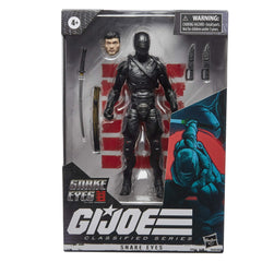 G.I. Joe Origins Snake Eyes movie deco highlights authentic display.