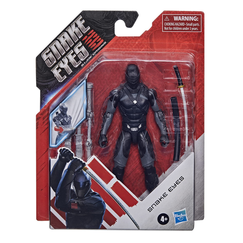 GI Joe Snake Eyes articulation points enable easy posing during battles.
