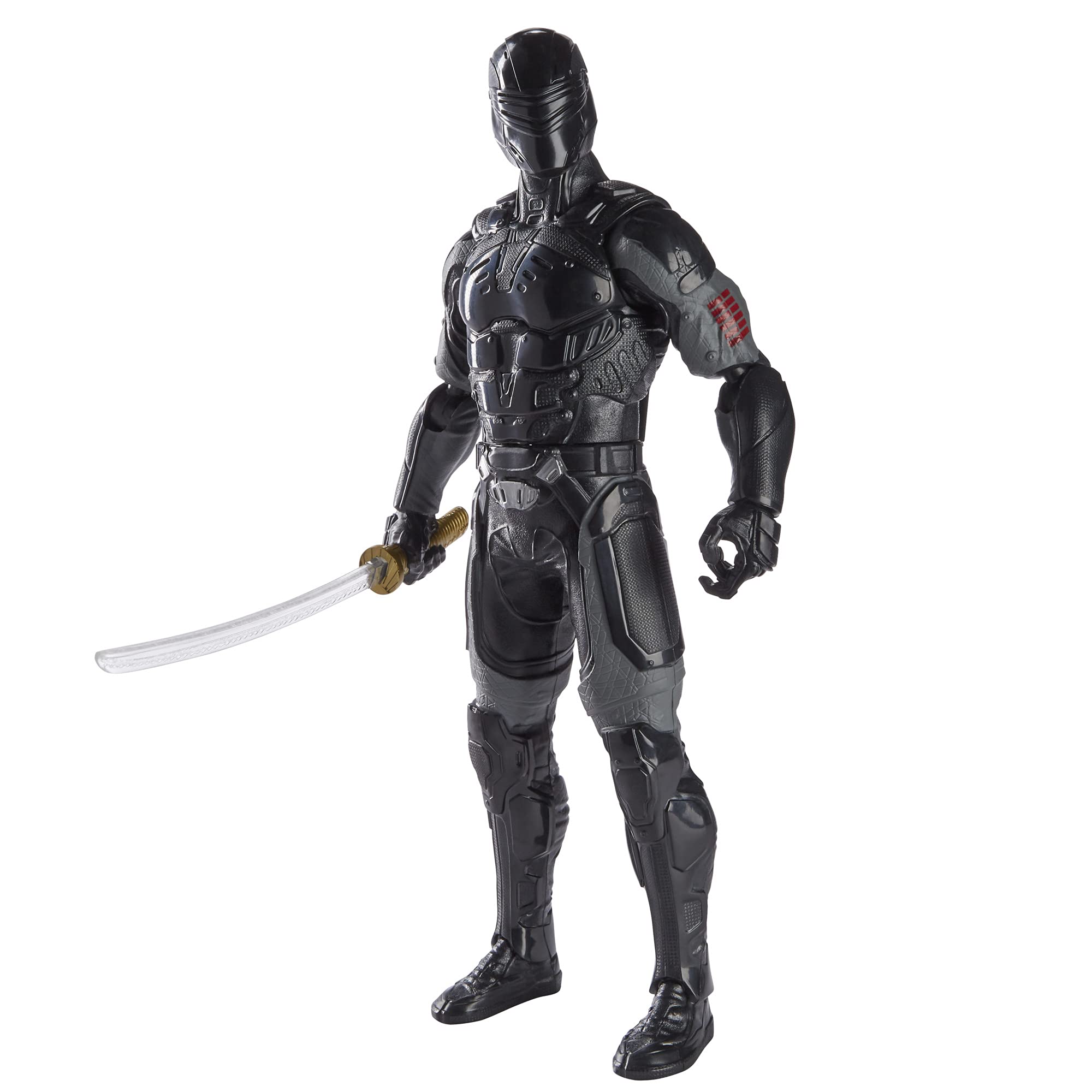 G.I. Joe Snake Eyes figure back view highlighting poseable joints for dynamic stances.
