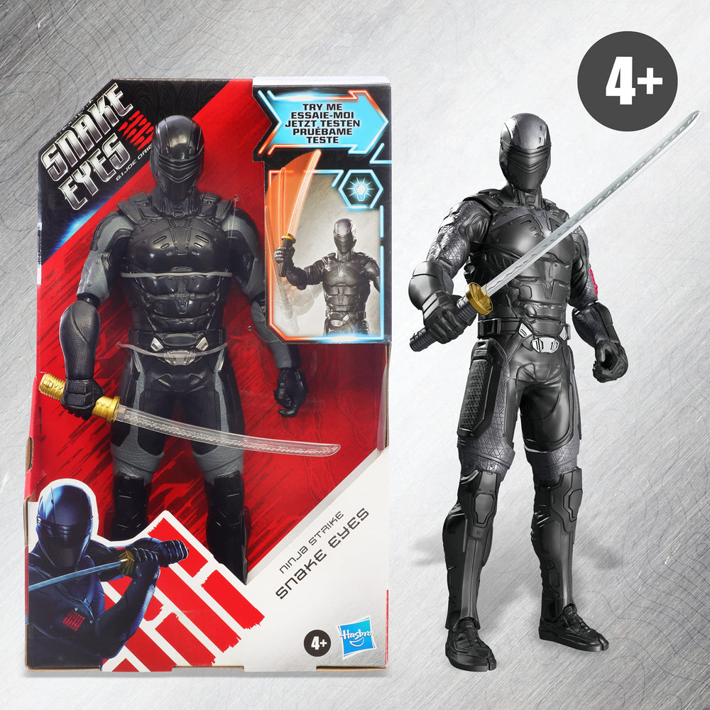 G.I. Joe Snake Eyes ninja-strike light-up katana enhances action scenes.