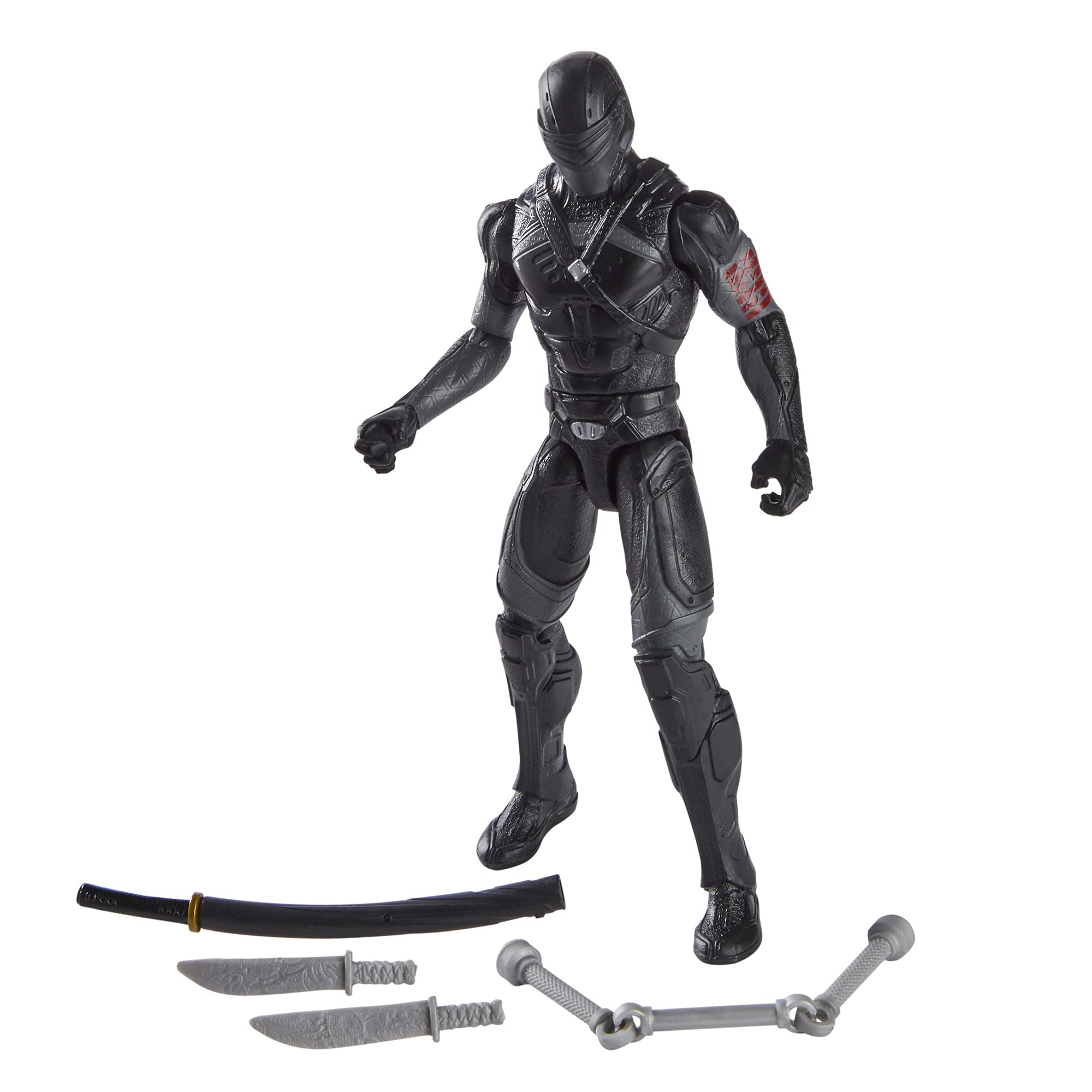 GI Joe Snake Eyes poseable figure with multiple articulation points for dynamic stances.