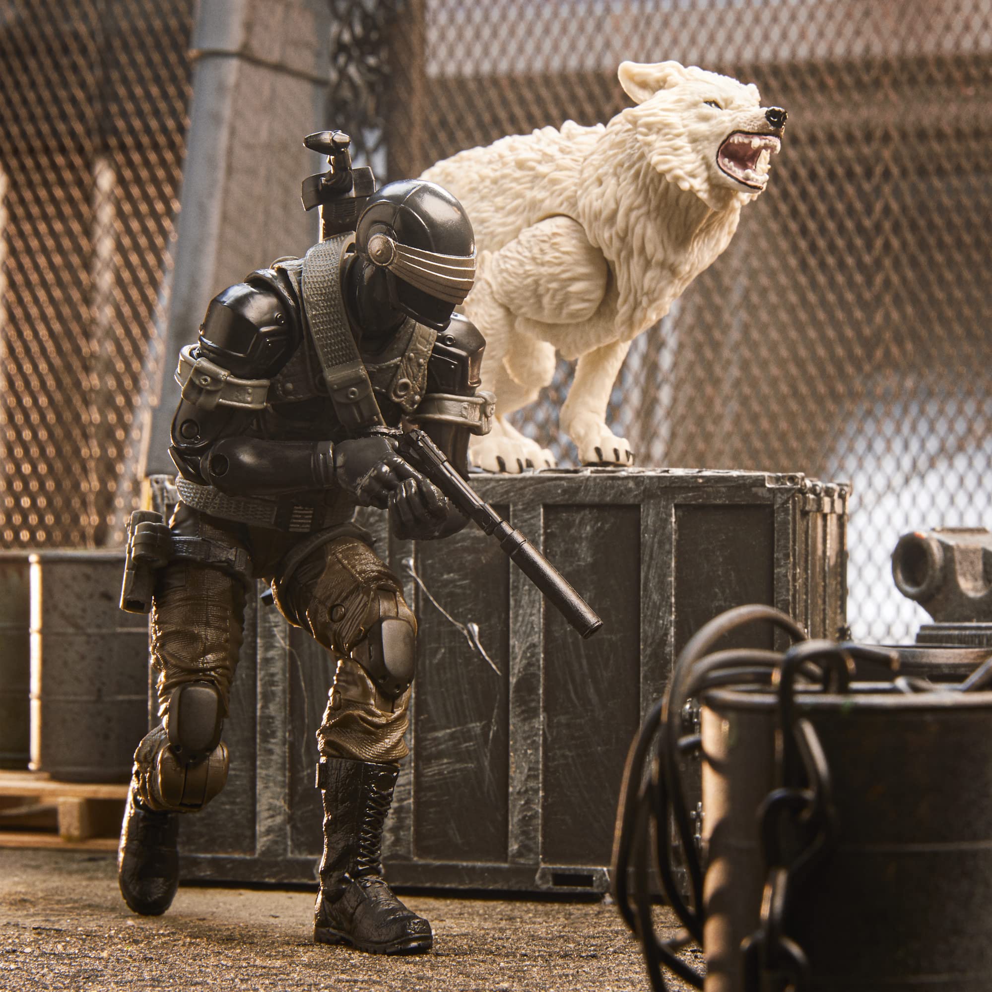 G.I. Joe Snake Eyes Timber poseability supports rich diorama scenes.