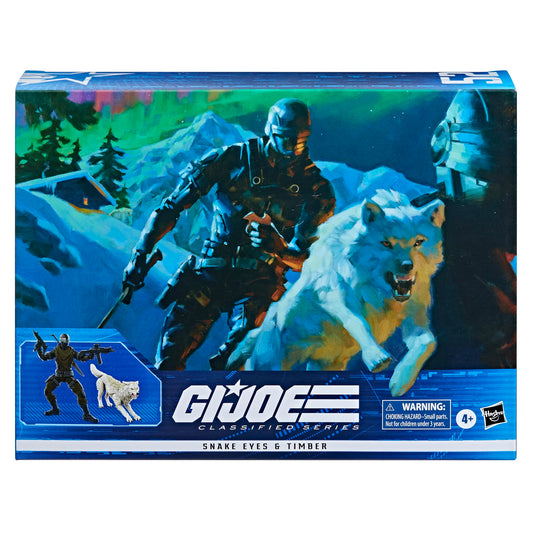 G.I. Joe Snake Eyes Timber wolf companion ready for display and play.
