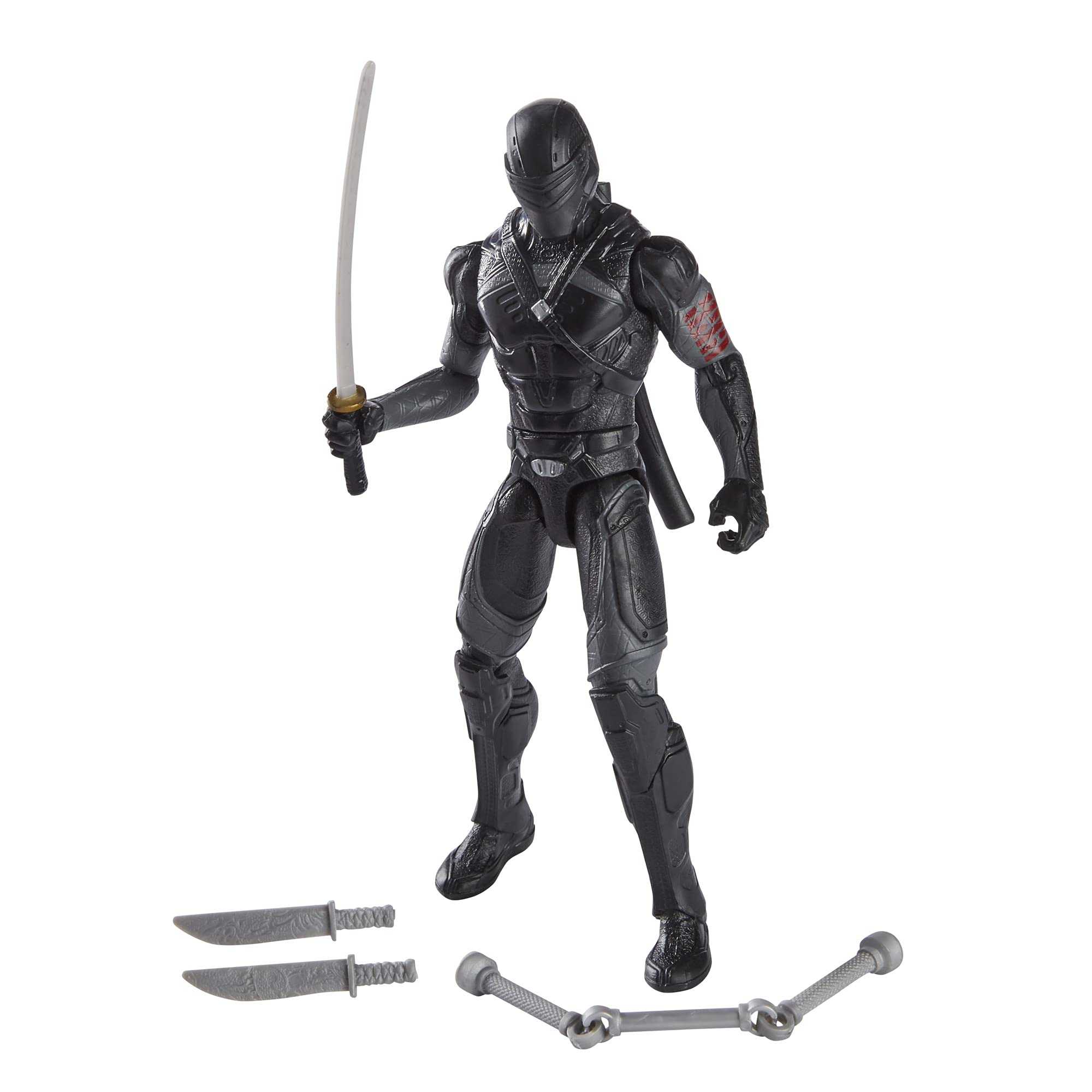 GI Joe Snake Eyes twist-and-release feature enables quick action moments.