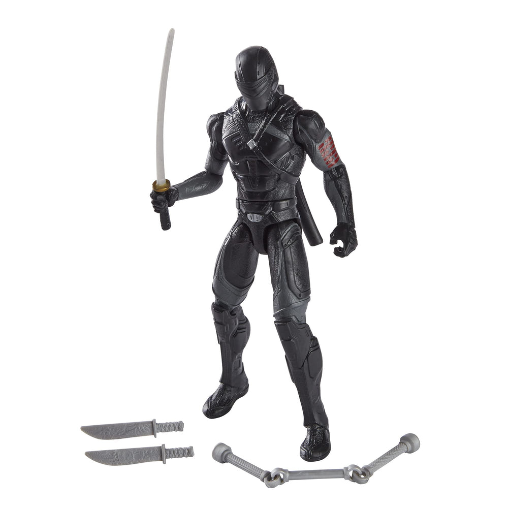 GI Joe Snake Eyes twist-and-release feature enables quick action moments.