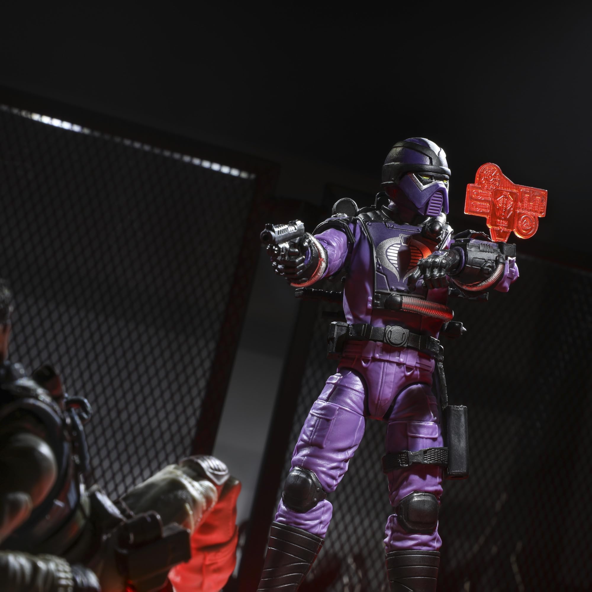 G.I. Joe Techno-Viper holographic projection enriches display storytelling.