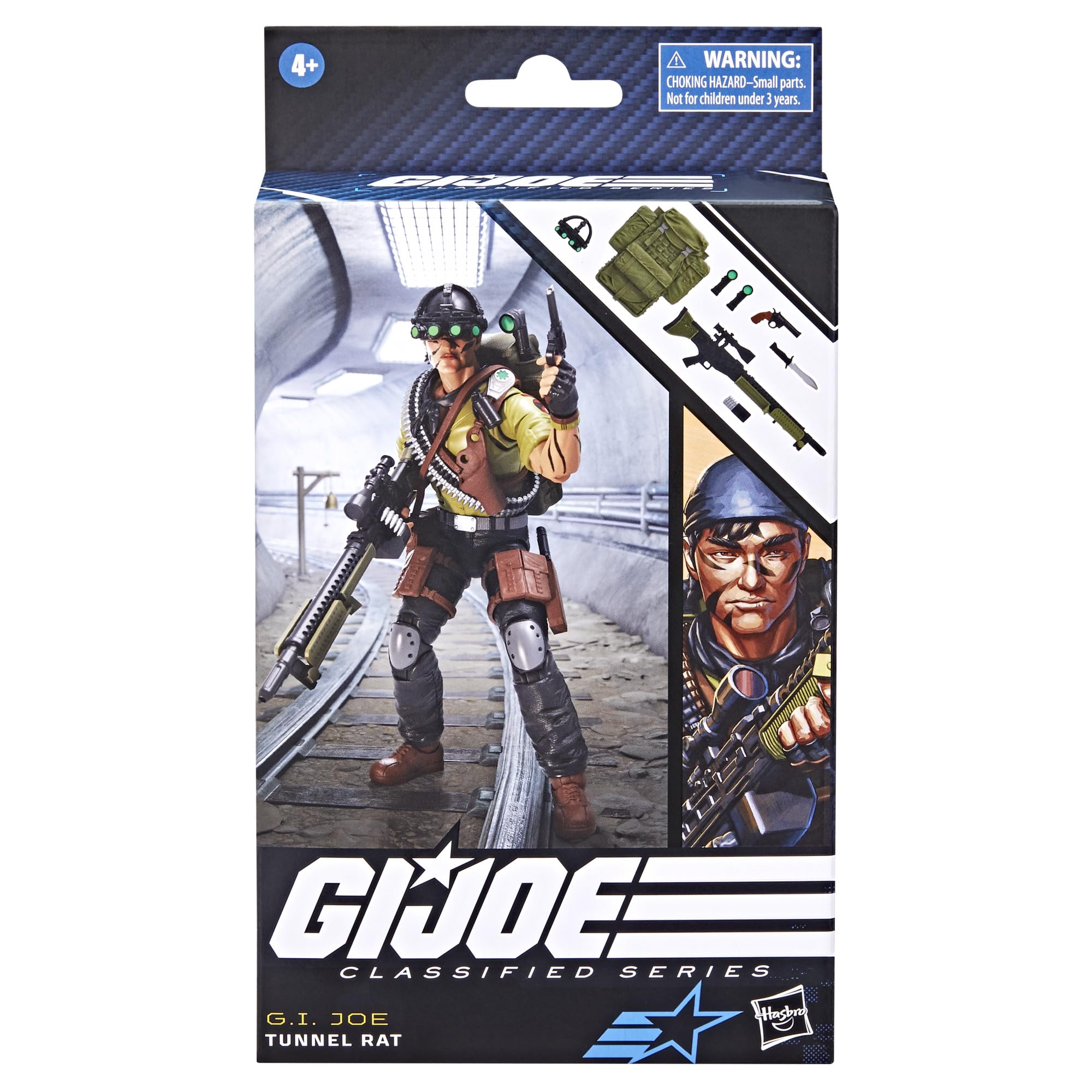 G.I. Joe Tunnel Rat backpack with attachments for realistic mission gear