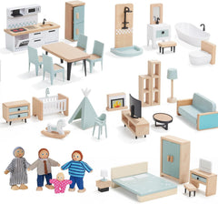 Giant bean 36pcs living-room dollhouse furniture for imaginative play with opening drawers