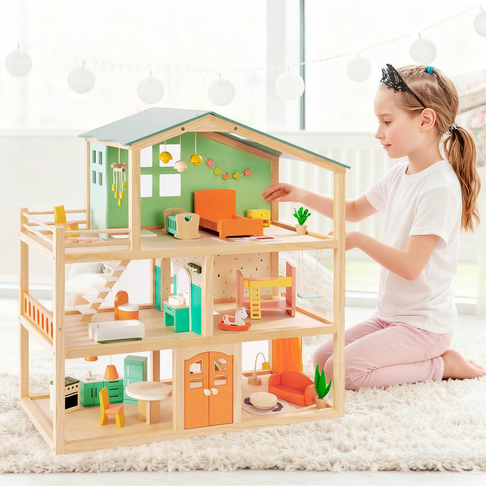 Giant bean dollhouse wall-decor enhances color and storytelling ambiance