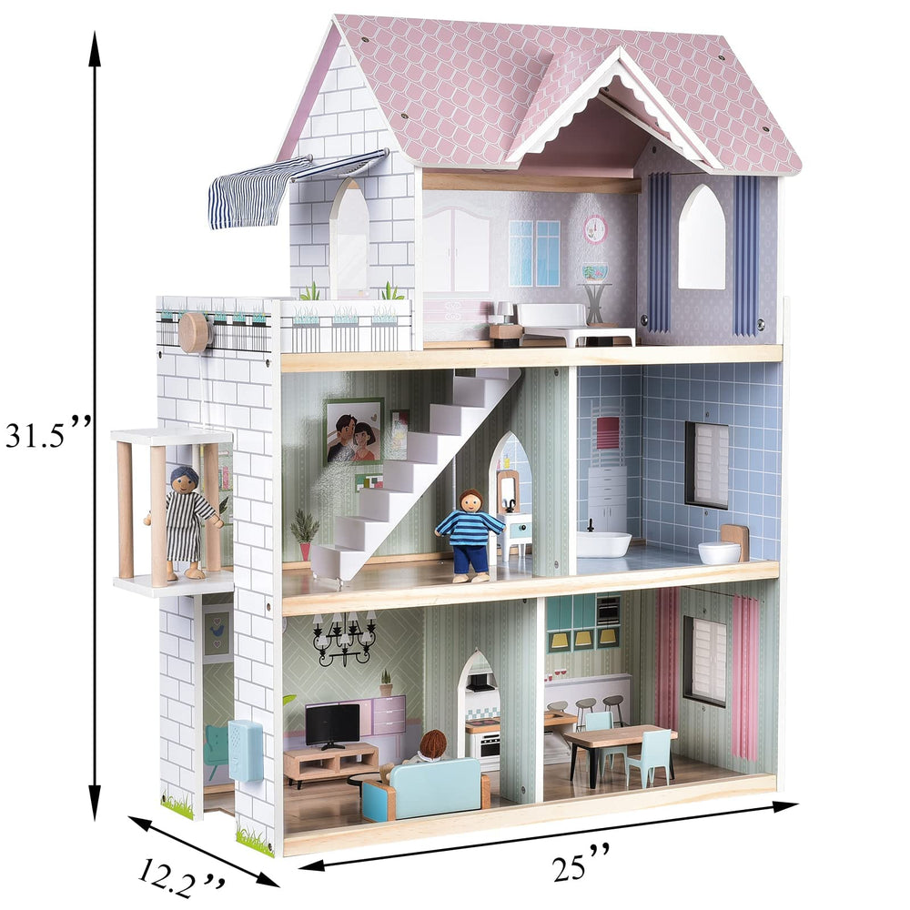 Giant bean pink dollhouse elevator feature in action