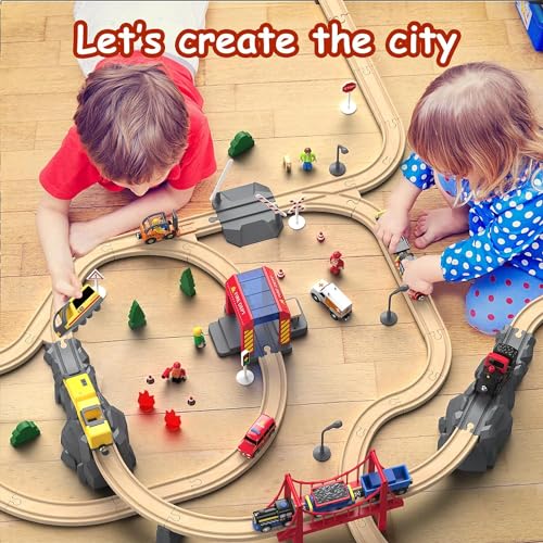 Giant Bean wooden tracks and bridges for easy build and lasting rail fun