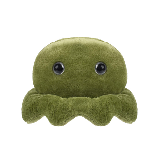 Giant Microbes Booger Plush on a desk, soft and playful