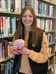 GIANT MICROBES Brain Plush cerebellum embroidery close-up for study.