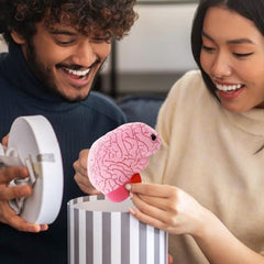GIANT MICROBES Brain Plush education aid for neuroscience lessons.