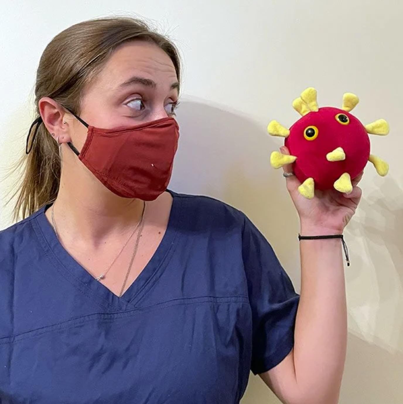 GIANT MICROBES COVID Plush durable design for reliable classroom or clinic display.