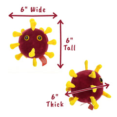 GIANT MICROBES COVID Plush soft, hug-friendly texture enhances learning experiences.