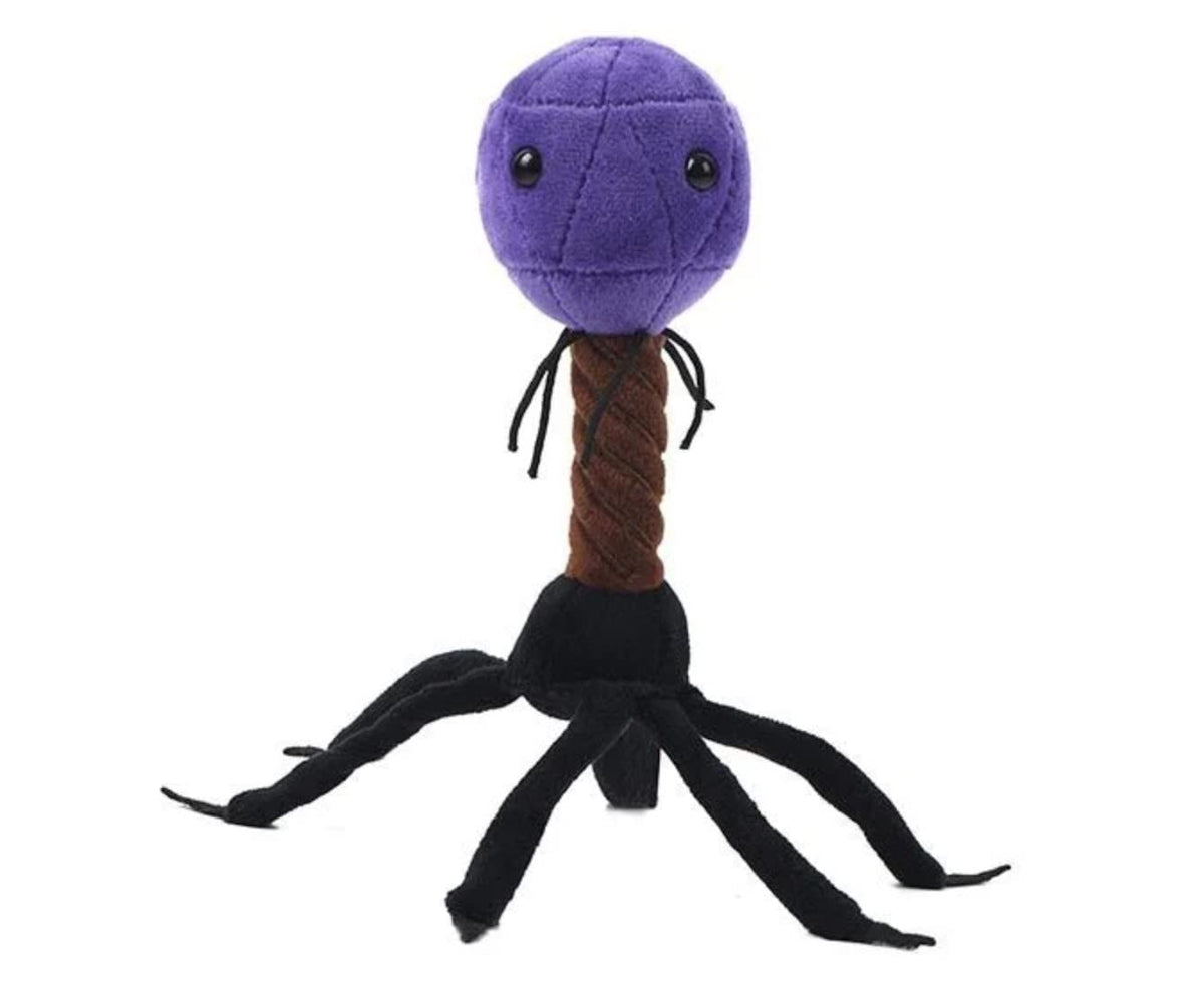 GIANT MICROBES T4-Bacteriophage plush toy front view for a soft, educational learning companion.