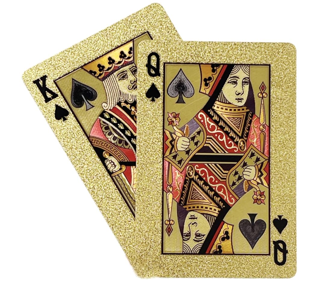 GIANT PANDA TRADING Gold Diamond Playing Cards waterproof deck for outdoor games