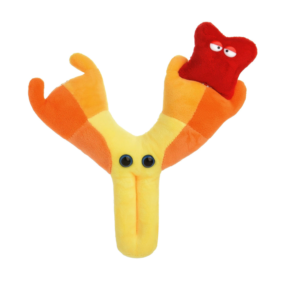 GIANTMICROBES antibody plush suitable as a blood bank gift.