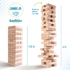 Giantville premium sanded pine wood blocks with smooth finish for safe use.