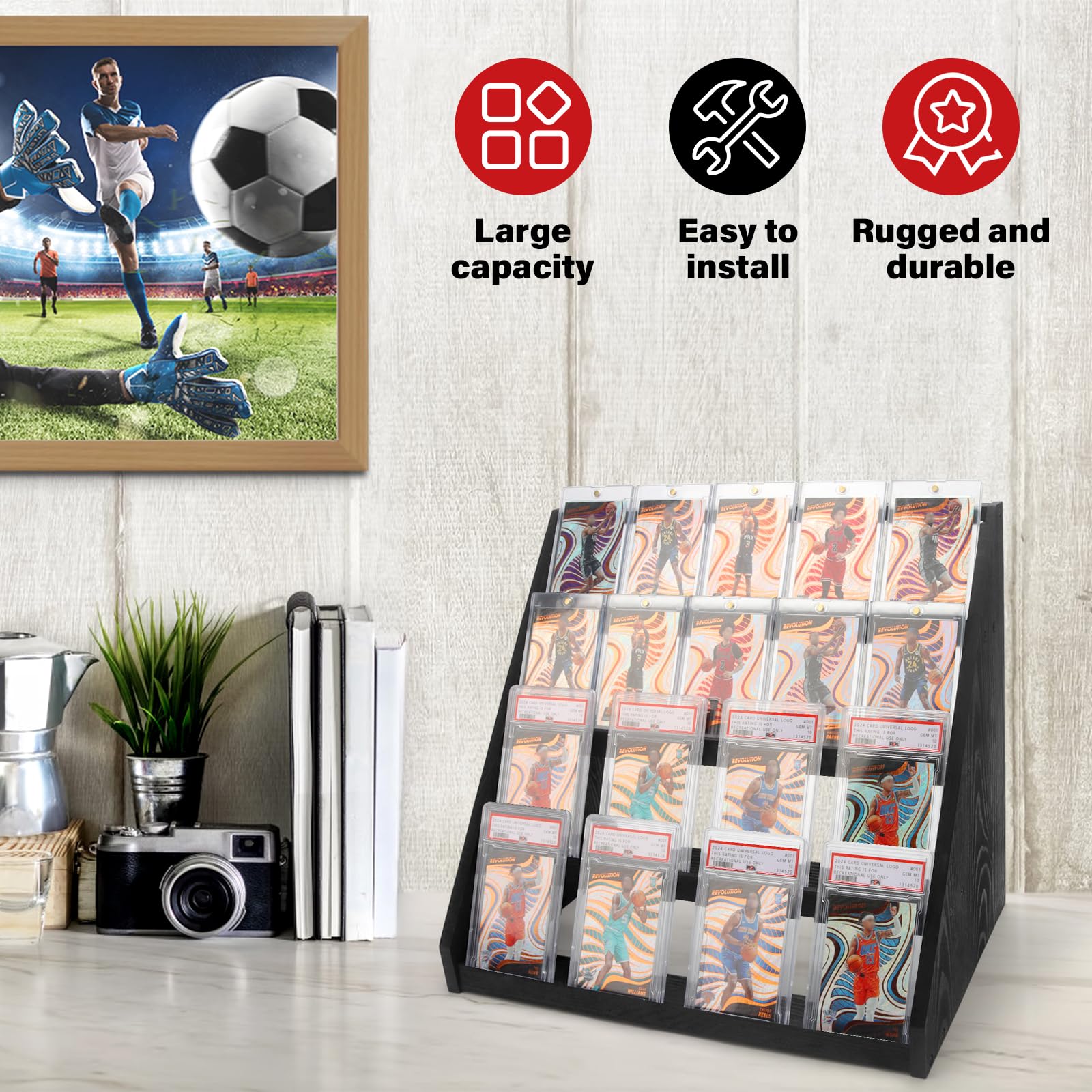 GIASSVIO sports memorabilia on display ready for viewing favorites.