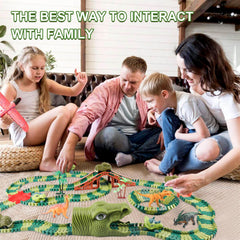 GIAT child playing dinosaur track captures imaginative, hands-on fun