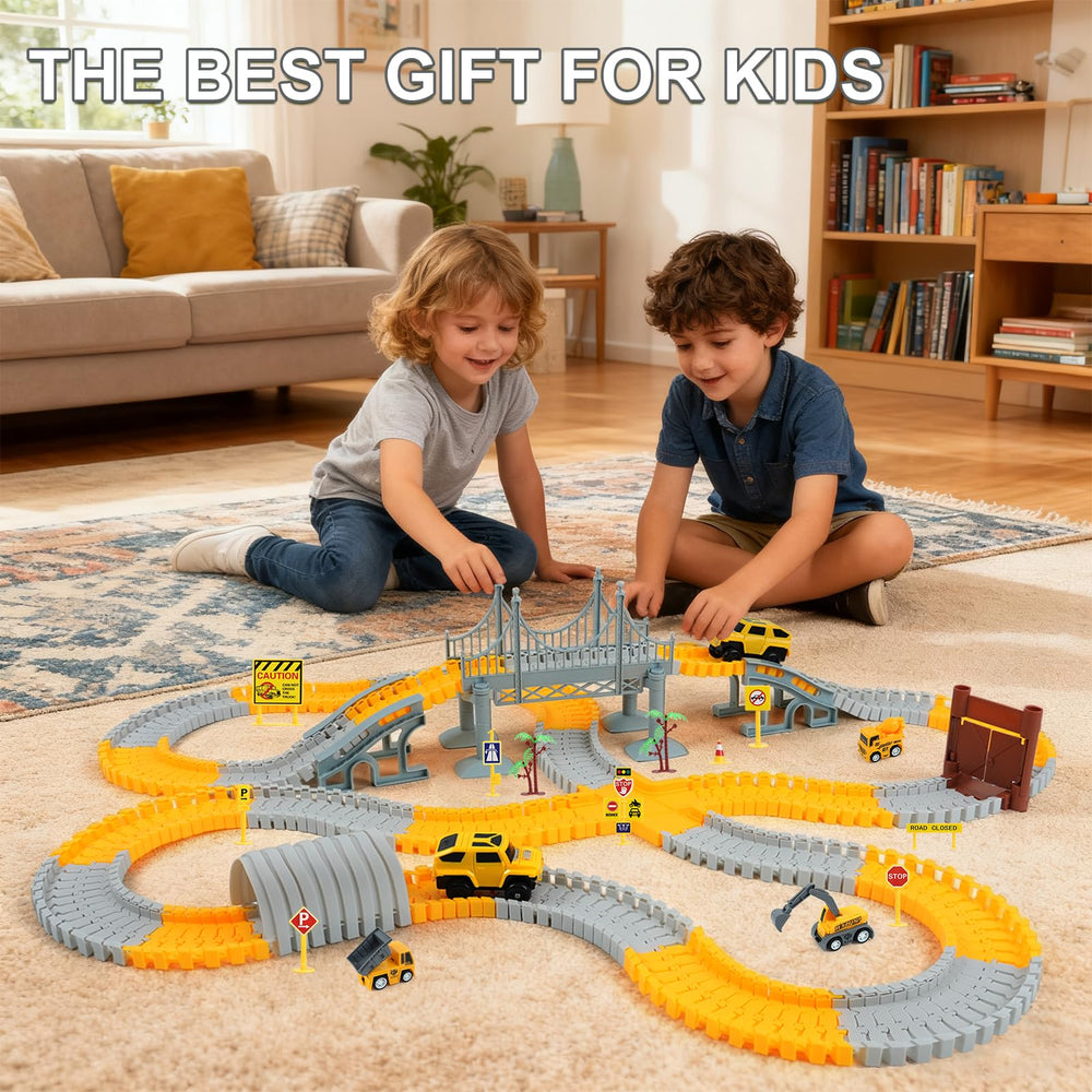 GIAT high-quality track set with safety-rounded edges for durable, kid-friendly construction.