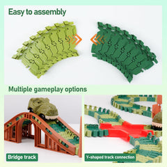 GIAT dinosaur track 96pcs smooth edge connections for safe, easy assembly