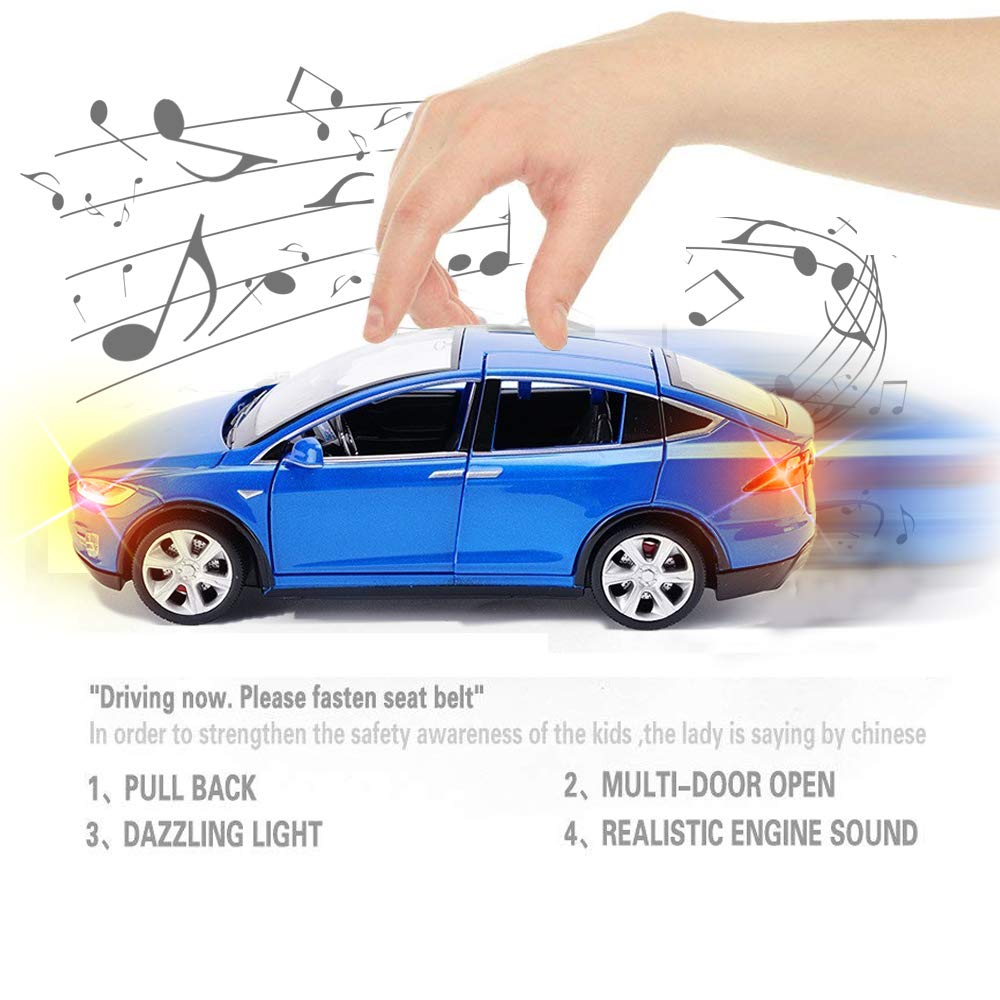 Gidoyi Toy Car Model X blue open doors invites imaginative play