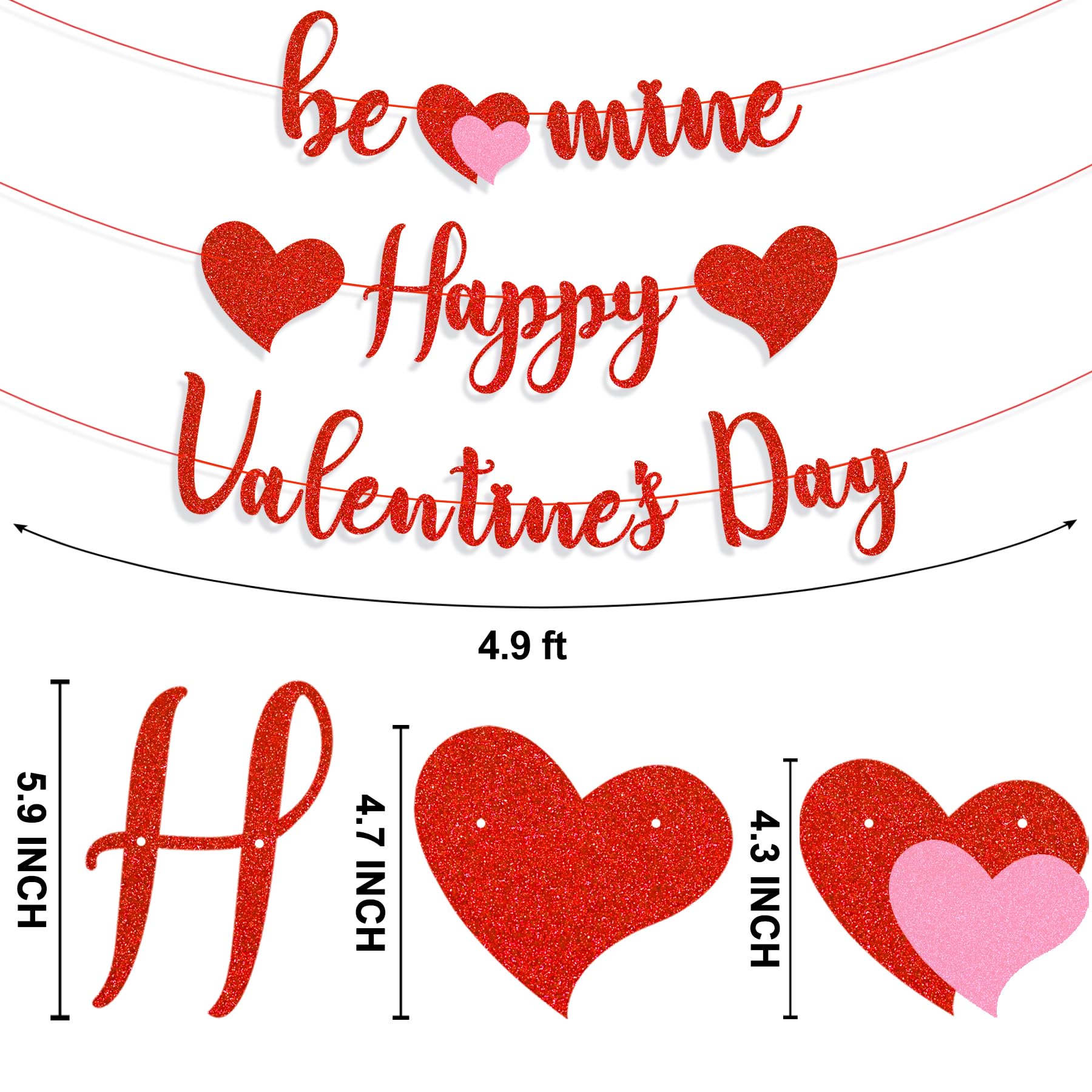 Gifloon cardboard Valentine banner is safe and durable for long-lasting décor.