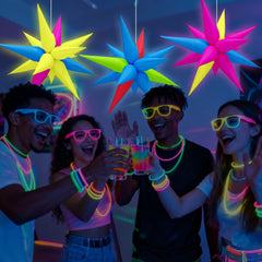 Gifloon neon star balloons brighten weddings and birthdays
