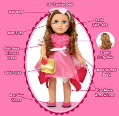 Gift Boutique pink rose princess dress and accessories for dress-up fun
