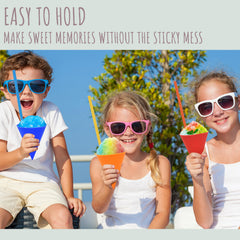 Gift Boutique spoon straws, 8 inches, convenient for slushies and shakes.