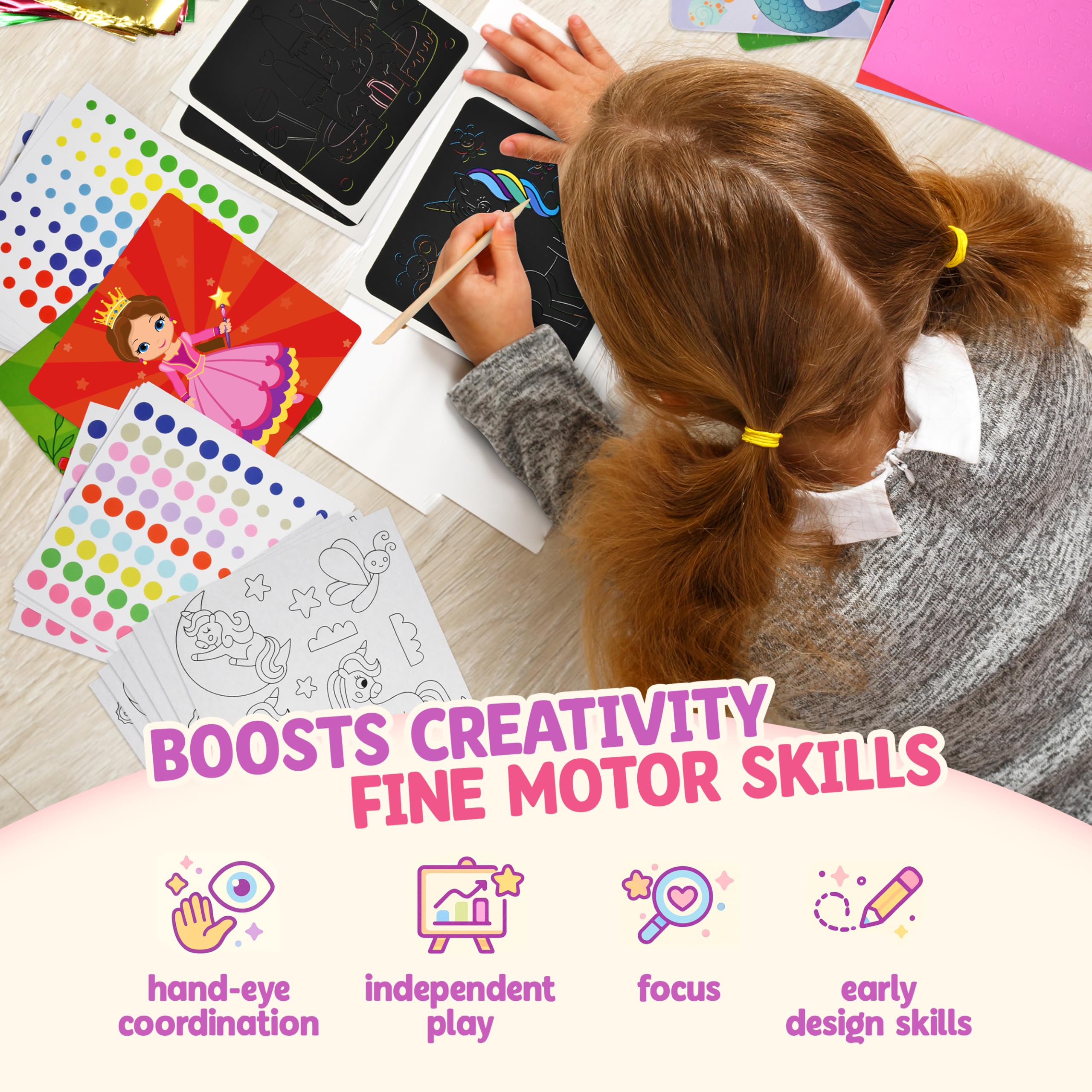Gift Boutique Unicorn Princess Craft Kit storage box keeps supplies organized.
