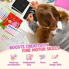Gift Boutique Unicorn Princess Craft Kit storage box keeps supplies organized.
