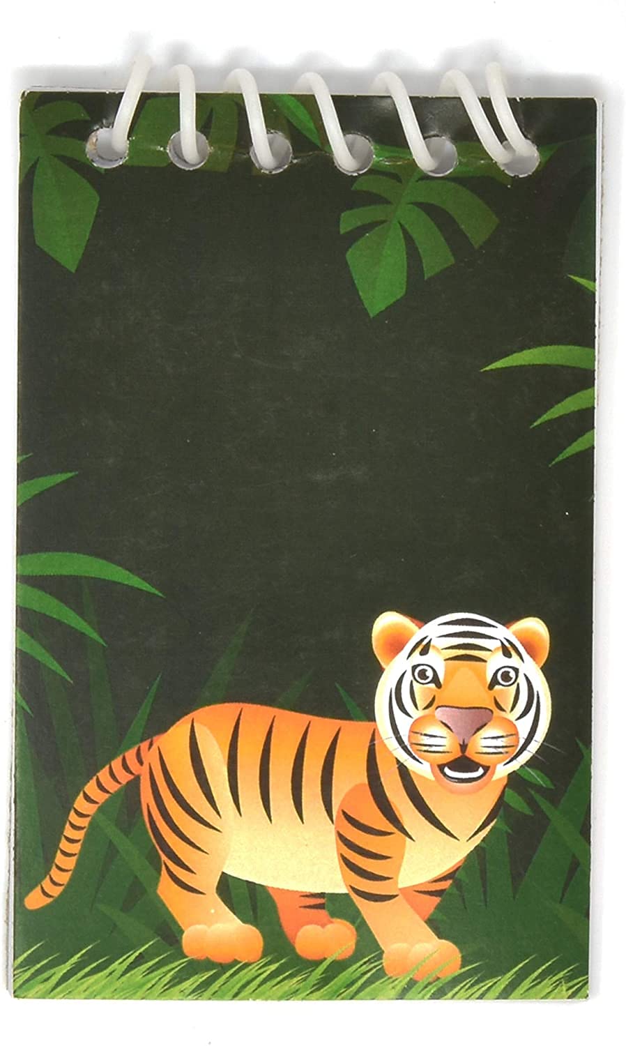 Gift Boutique lion notepad on green leaves, perfect for kids' diaries.