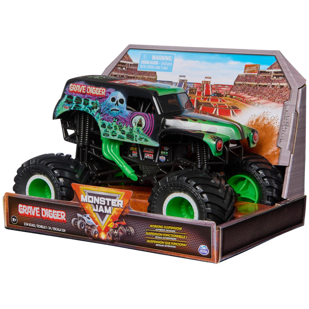 Gift-ready Monster Jam 1-24 truck for kids ages 3 and up.