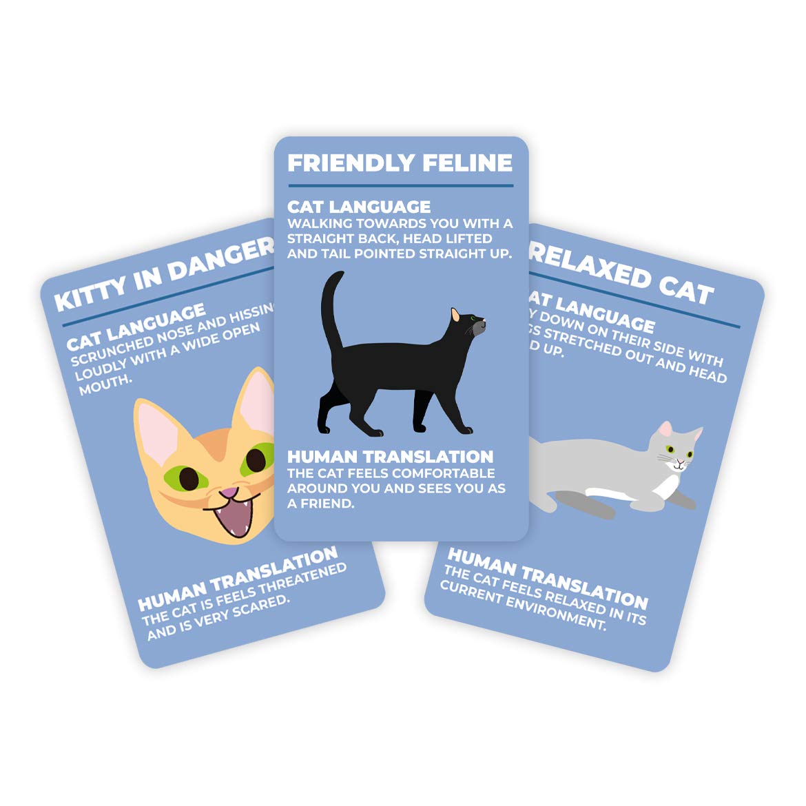 Gift Republic How To Speak Cat 100 Cards card collection highlights body language tips