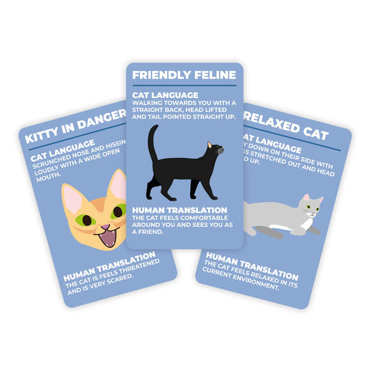 Gift Republic How To Speak Cat 100 Cards card collection highlights body language tips