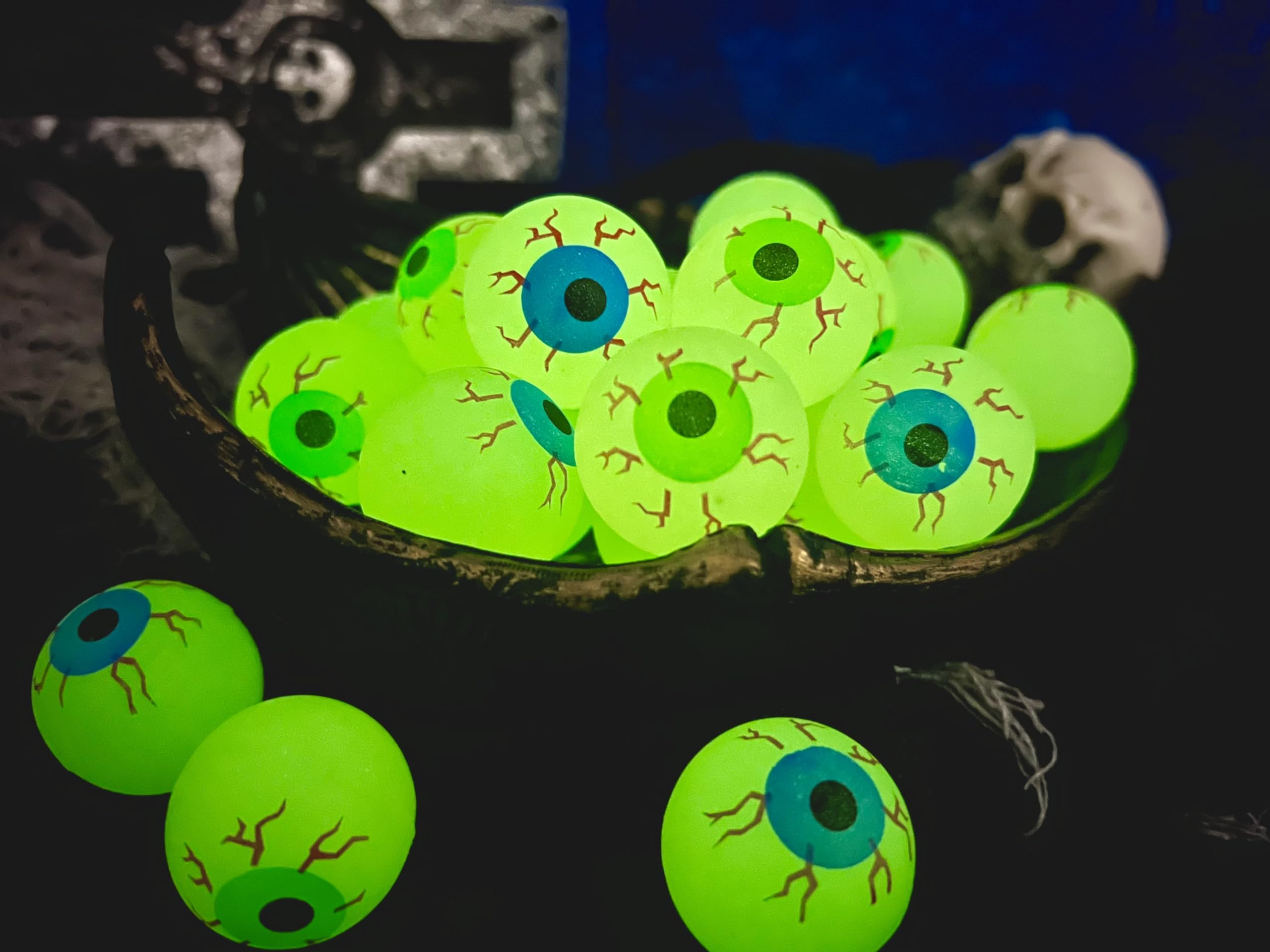 GiftExpress glow eyeballs pack front view for Halloween decor