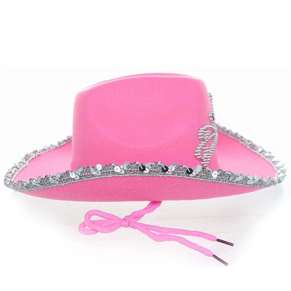 GiftExpress Child-size Pink Cowgirl Hat, comfortable fit for ages 3 to 7.