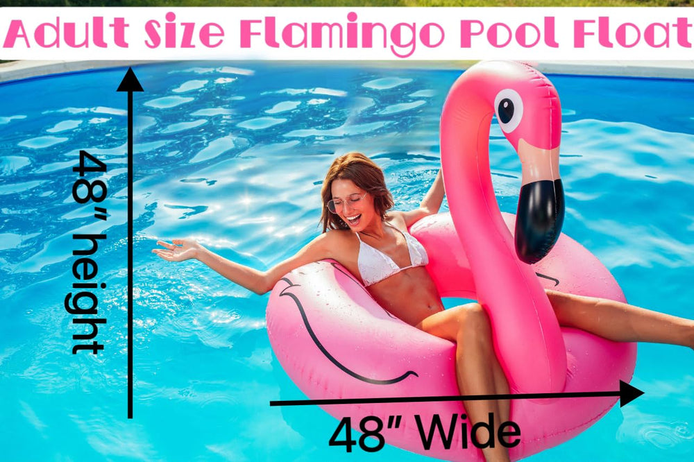 GiftExpress Flamingo pool float bright pink finish enhances summer pool decor