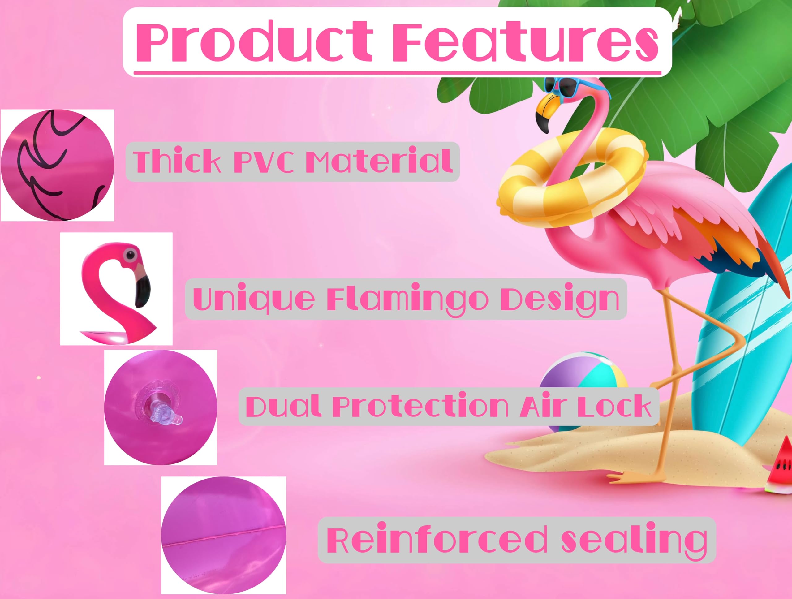 GiftExpress Flamingo pool float riding and lounging design for versatile water play
