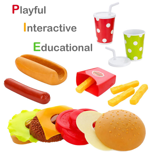 GiftExpress Happy Kids Meal hot dog visual for pretend meals and social play.