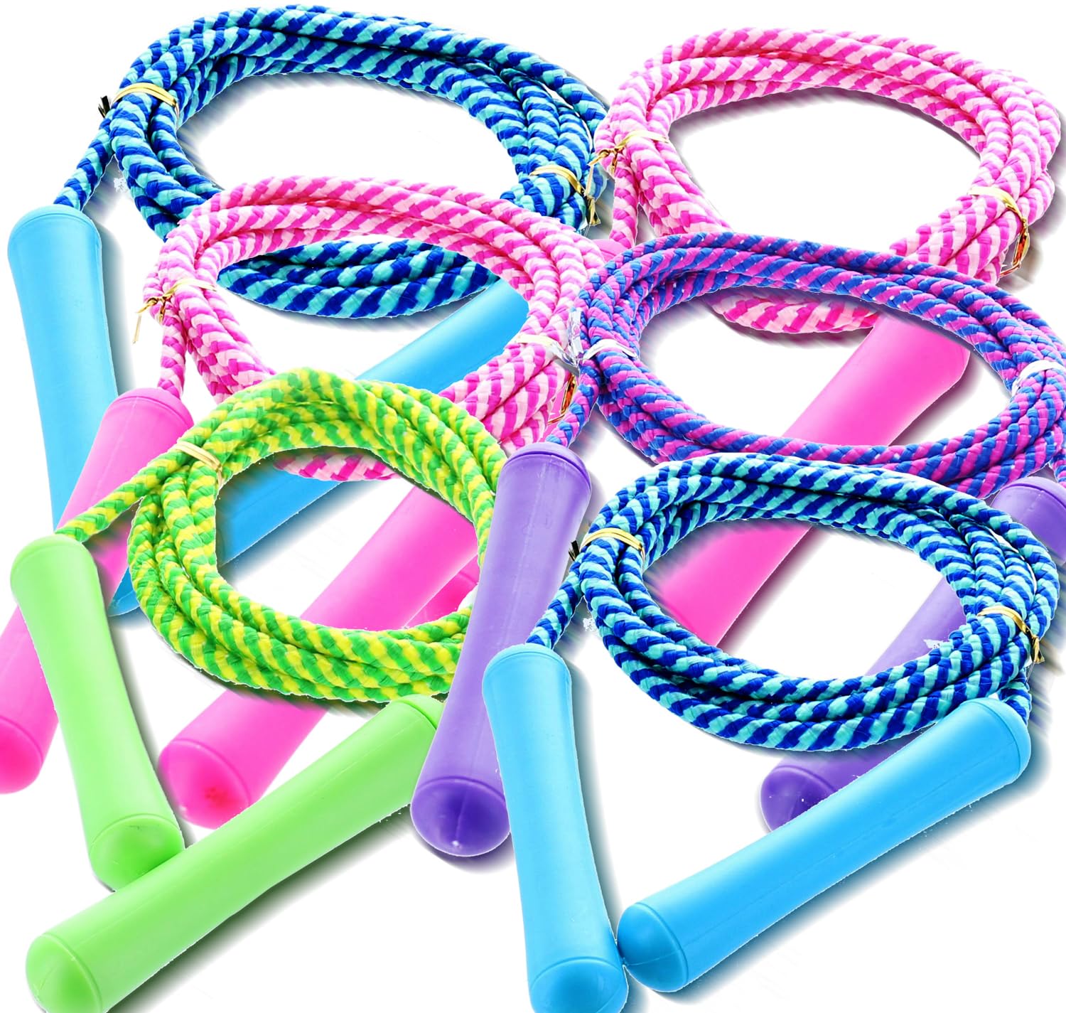 GiftExpress Jump Rope pink-blue-purple pack for kids' coordinated outdoor play.