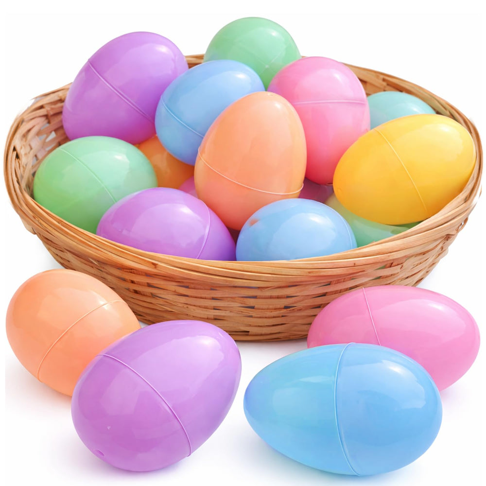 GiftExpress pastel color Easter eggs in a 50-pack, vibrant for bright Easter baskets.