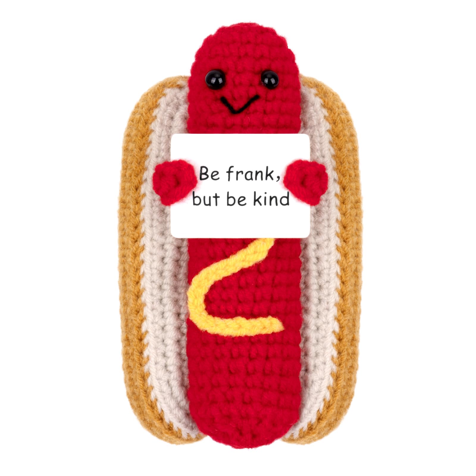 GIFTIARA funny positive hot dog toy for mood lifting and decor