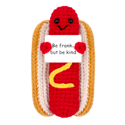 GIFTIARA funny positive hot dog toy for mood lifting and decor