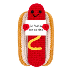 GIFTIARA funny positive hot dog toy for mood lifting and decor